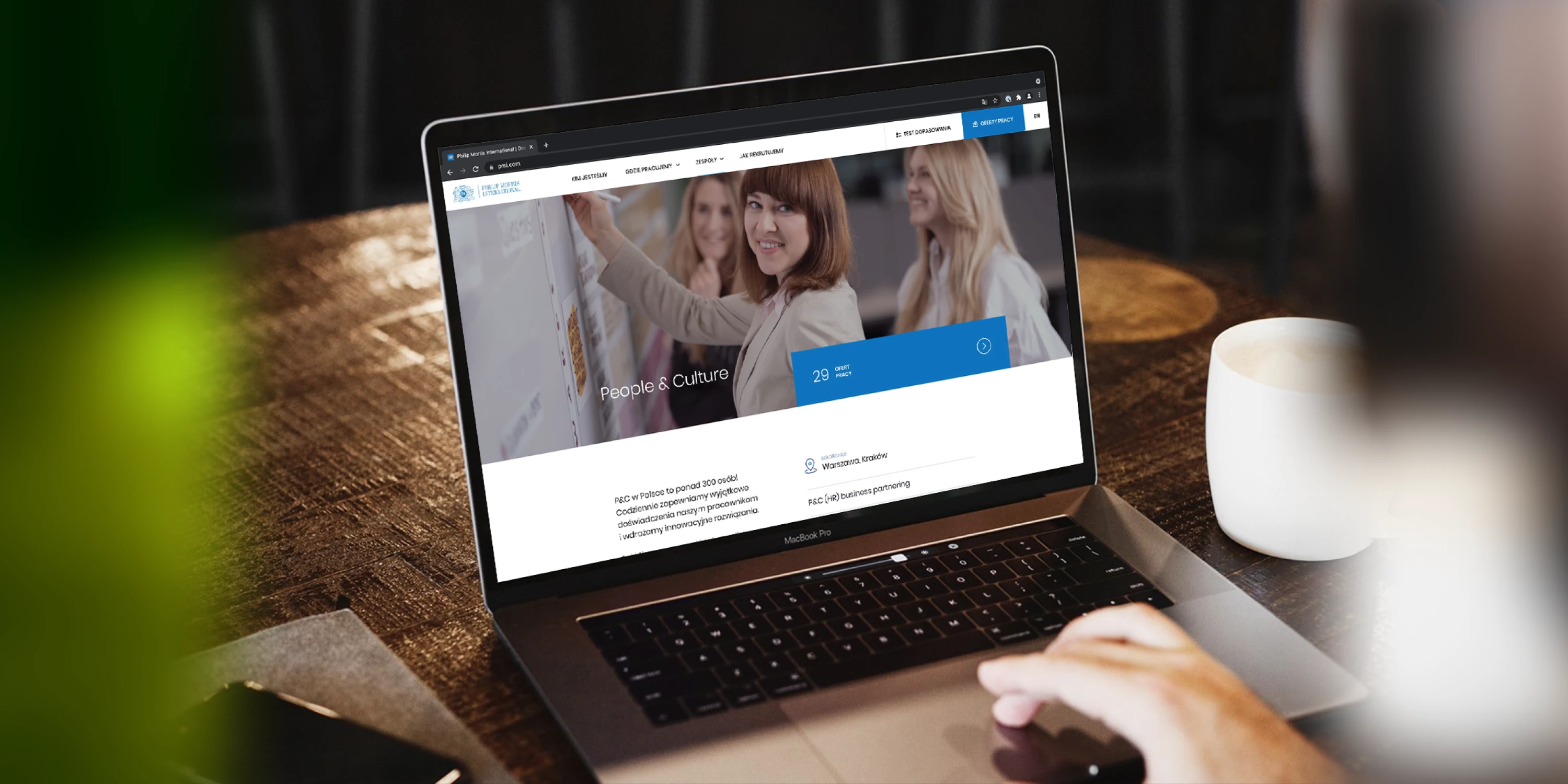 Serwis rekrutacyjny PMI Careers zaprojektowany przez BB8 Studio